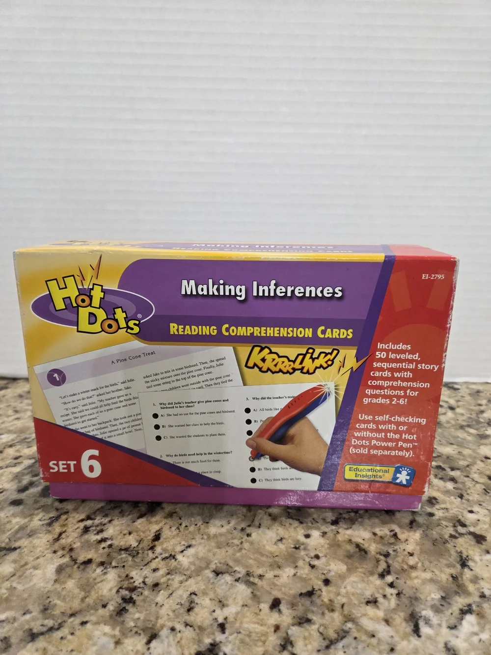 Hot Dots Making Inferences Reading Comprehension Cards Set 6 Grades 2-6 EI-2795